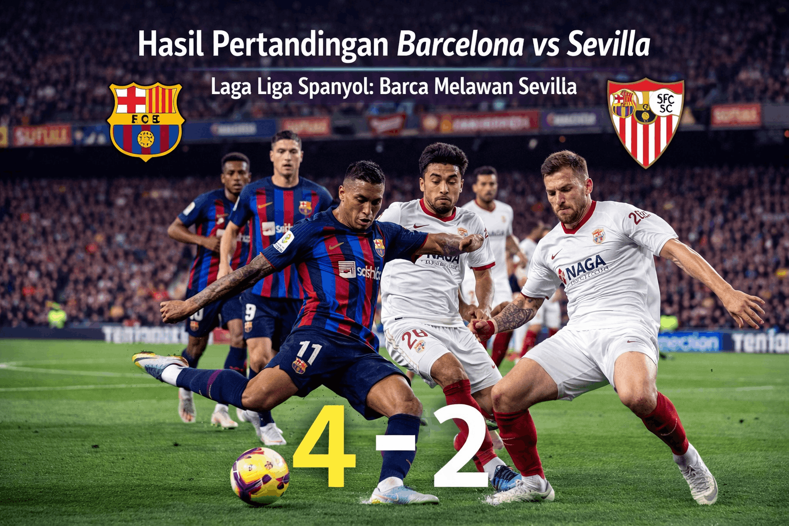 Hasil Pertandingan Barcelona Vs Sevilla Pesta Gol Blaugrana Di Liga Spanyol