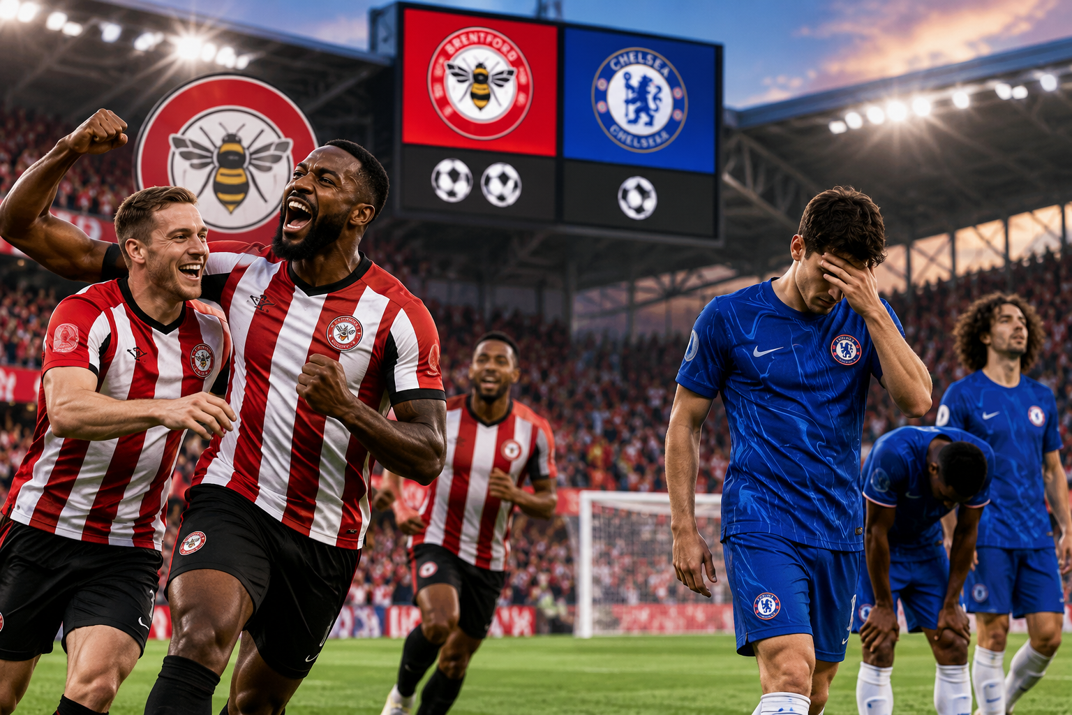 Hasil Pertandingan Brentford Vs Chelsea 3-0 The Bees Hancurkan The Blues